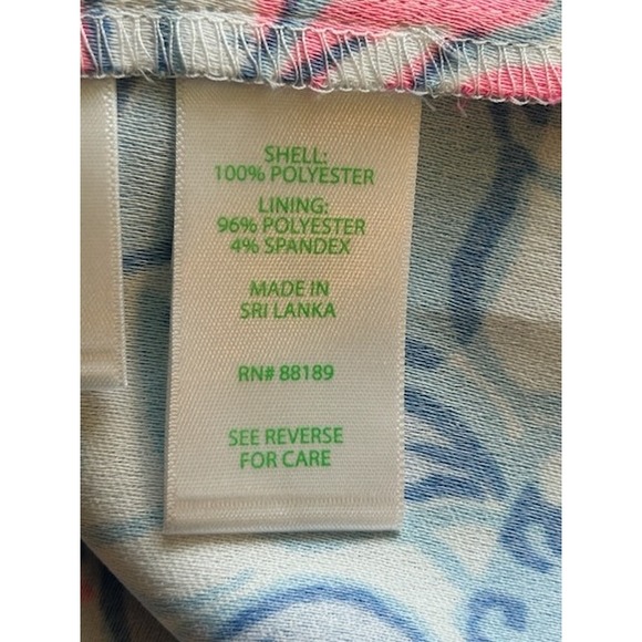 New Lilly Pulitzer‎ Zoya Ruffle Romper Freesize Blue Suns Out Floral Size 4 - Picture 4 of 6